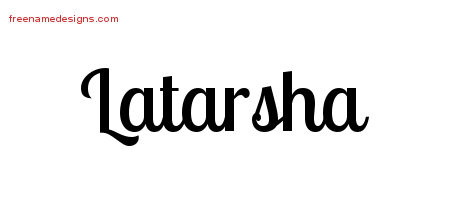Handwritten Name Tattoo Designs Latarsha Free Download