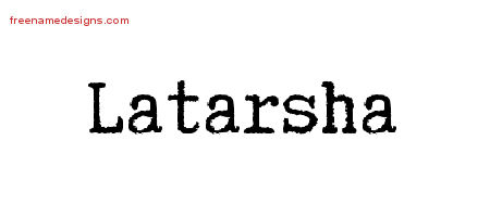 Typewriter Name Tattoo Designs Latarsha Free Download