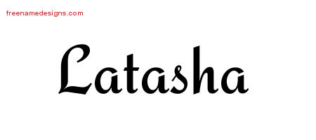 Calligraphic Stylish Name Tattoo Designs Latasha Download Free