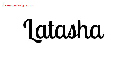 Handwritten Name Tattoo Designs Latasha Free Download