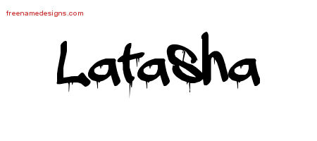 Graffiti Name Tattoo Designs Latasha Free Lettering