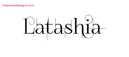 Decorated Name Tattoo Designs Latashia Free