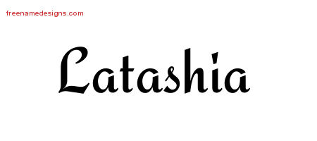 Calligraphic Stylish Name Tattoo Designs Latashia Download Free