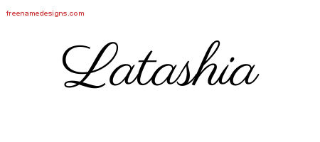 Classic Name Tattoo Designs Latashia Graphic Download