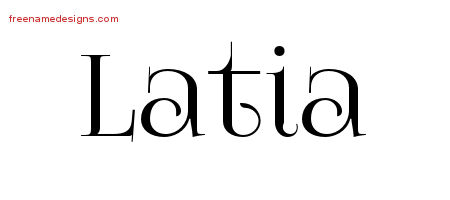 Vintage Name Tattoo Designs Latia Free Download