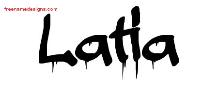 Graffiti Name Tattoo Designs Latia Free Lettering