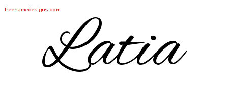 Cursive Name Tattoo Designs Latia Download Free