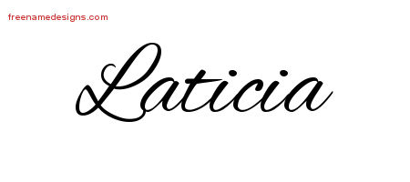Cursive Name Tattoo Designs Laticia Download Free