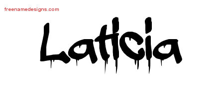 Graffiti Name Tattoo Designs Laticia Free Lettering