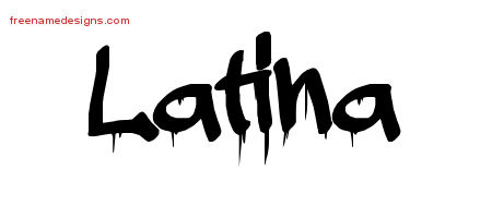 Graffiti Name Tattoo Designs Latina Free Lettering