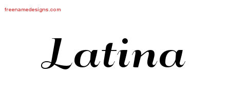 Art Deco Name Tattoo Designs Latina Printable