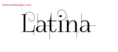Decorated Name Tattoo Designs Latina Free