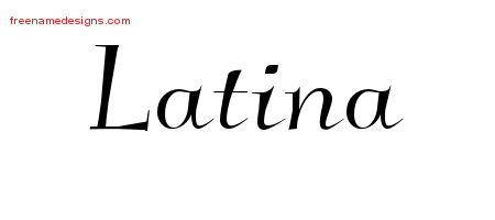 Elegant Name Tattoo Designs Latina Free Graphic