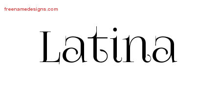 Vintage Name Tattoo Designs Latina Free Download
