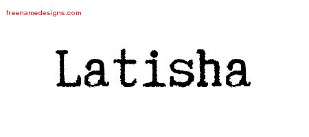 Typewriter Name Tattoo Designs Latisha Free Download
