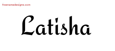Calligraphic Stylish Name Tattoo Designs Latisha Download Free