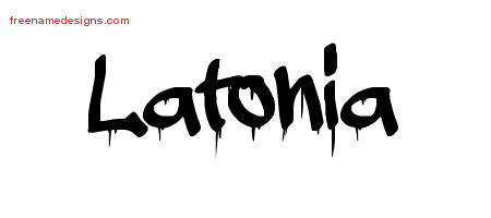 Graffiti Name Tattoo Designs Latonia Free Lettering