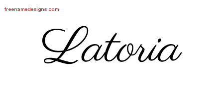 Classic Name Tattoo Designs Latoria Graphic Download