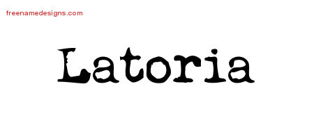 Vintage Writer Name Tattoo Designs Latoria Free Lettering