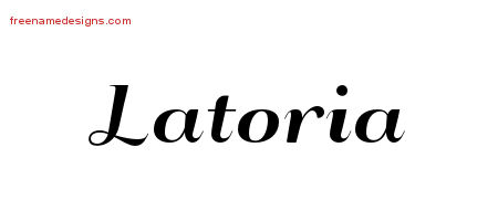 Art Deco Name Tattoo Designs Latoria Printable