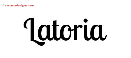 Handwritten Name Tattoo Designs Latoria Free Download