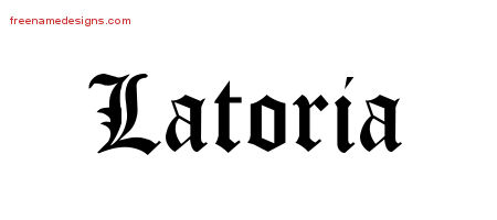 Blackletter Name Tattoo Designs Latoria Graphic Download