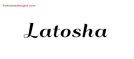 Art Deco Name Tattoo Designs Latosha Printable