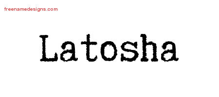 Typewriter Name Tattoo Designs Latosha Free Download