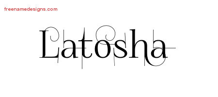 Decorated Name Tattoo Designs Latosha Free
