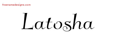 Elegant Name Tattoo Designs Latosha Free Graphic