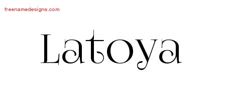 Vintage Name Tattoo Designs Latoya Free Download