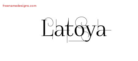 Decorated Name Tattoo Designs Latoya Free
