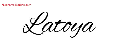 Cursive Name Tattoo Designs Latoya Download Free