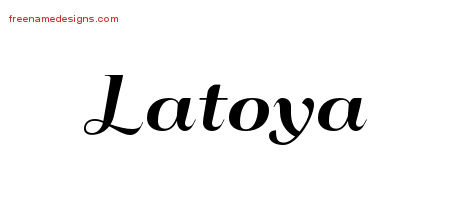 Art Deco Name Tattoo Designs Latoya Printable