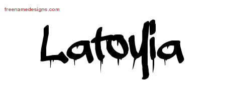 Graffiti Name Tattoo Designs Latoyia Free Lettering