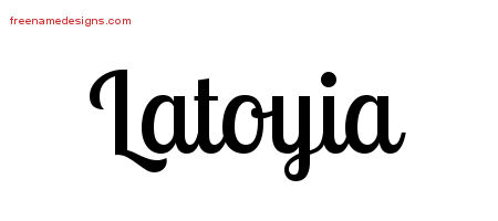 Handwritten Name Tattoo Designs Latoyia Free Download