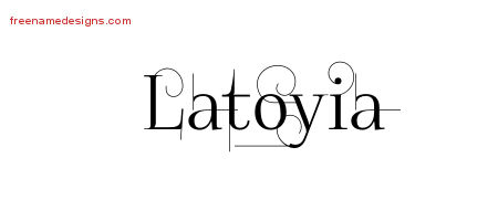 Decorated Name Tattoo Designs Latoyia Free