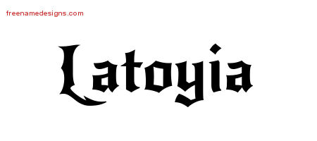 Gothic Name Tattoo Designs Latoyia Free Graphic