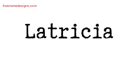 Typewriter Name Tattoo Designs Latricia Free Download
