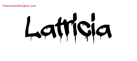 Graffiti Name Tattoo Designs Latricia Free Lettering