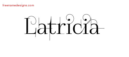 Decorated Name Tattoo Designs Latricia Free