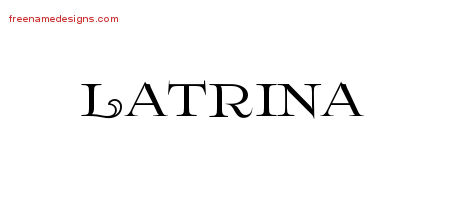 Flourishes Name Tattoo Designs Latrina Printable