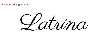 Classic Name Tattoo Designs Latrina Graphic Download