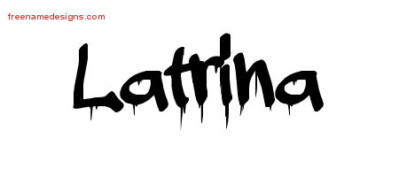 Graffiti Name Tattoo Designs Latrina Free Lettering