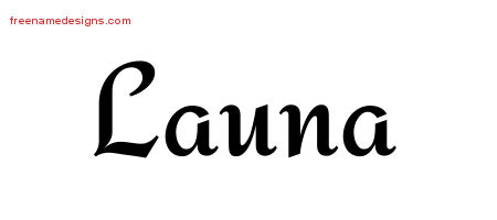 Calligraphic Stylish Name Tattoo Designs Launa Download Free