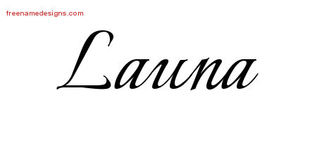 Calligraphic Name Tattoo Designs Launa Download Free