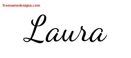 Lively Script Name Tattoo Designs Laura Free Printout