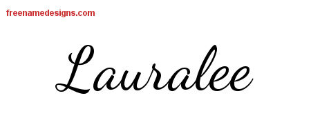 Lively Script Name Tattoo Designs Lauralee Free Printout