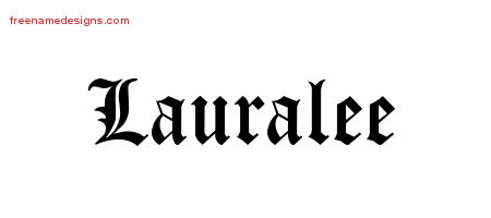 Blackletter Name Tattoo Designs Lauralee Graphic Download