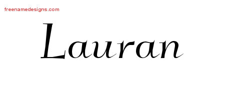 Elegant Name Tattoo Designs Lauran Free Graphic
